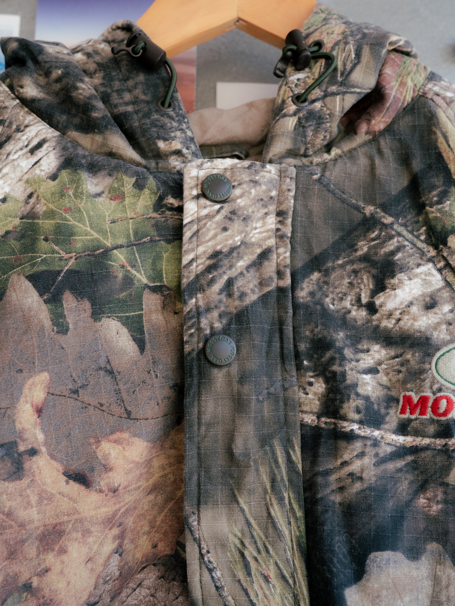 "MOSSY OAK" Break-Up Country Camouflage Lined Ripstop Hooded Jacket