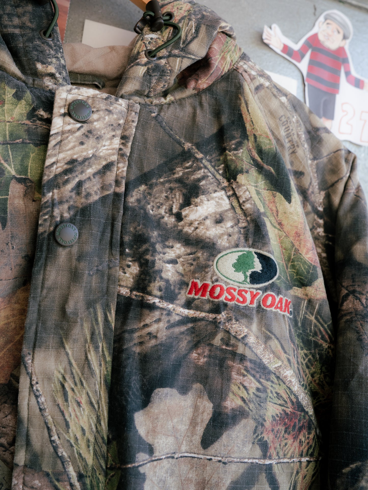 "MOSSY OAK" Break-Up Country Camouflage Lined Ripstop Hooded Jacket