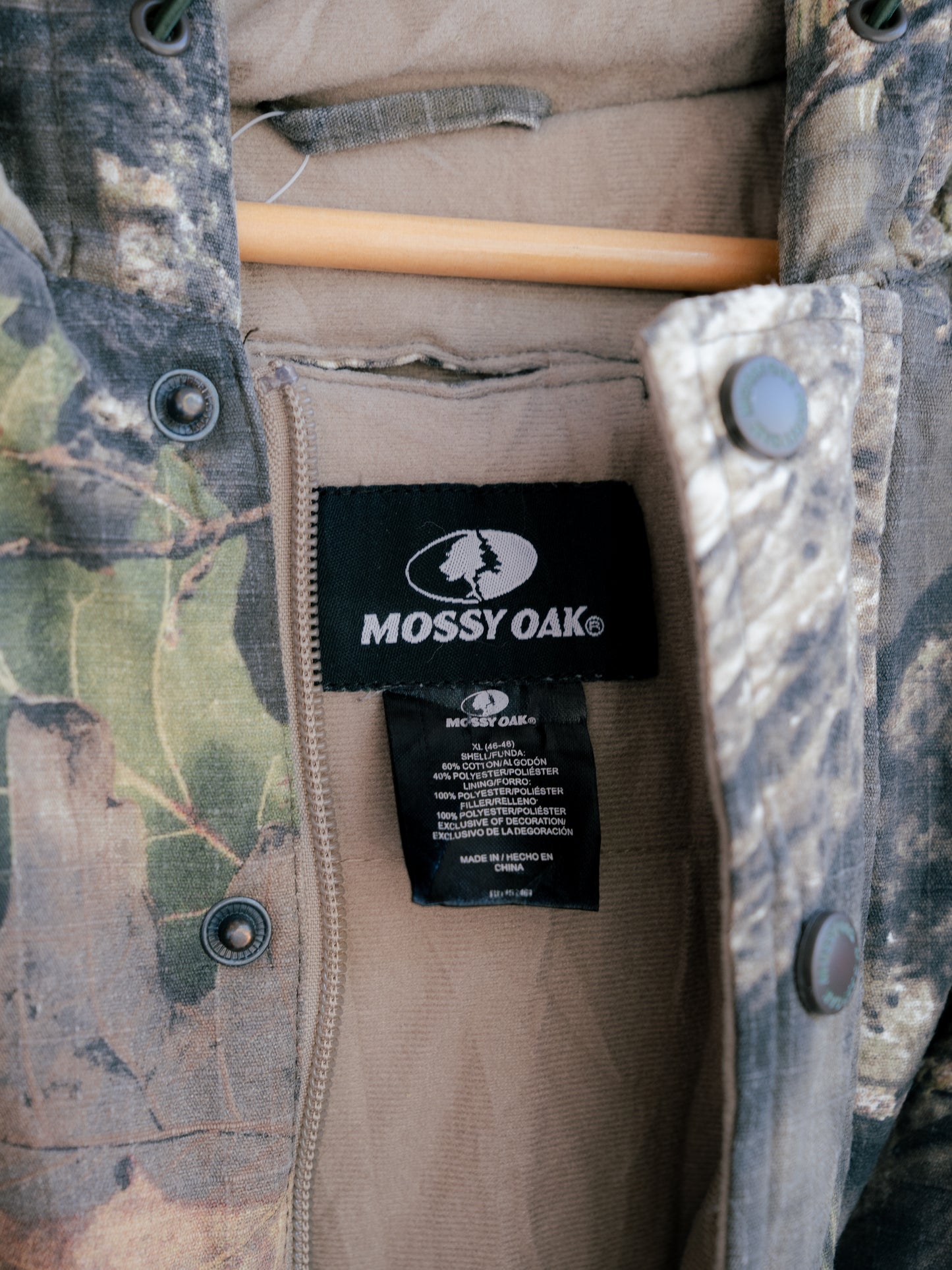 "MOSSY OAK" Break-Up Country Camouflage Lined Ripstop Hooded Jacket