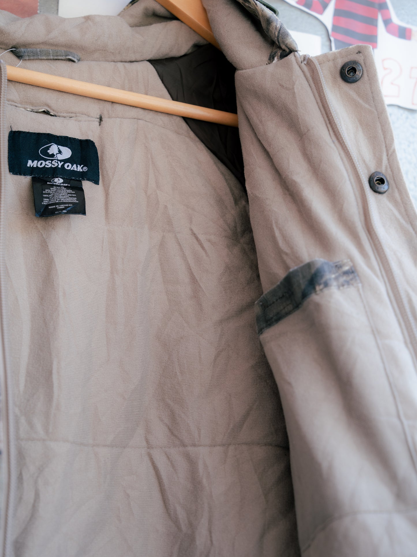 "MOSSY OAK" Break-Up Country Camouflage Lined Ripstop Hooded Jacket