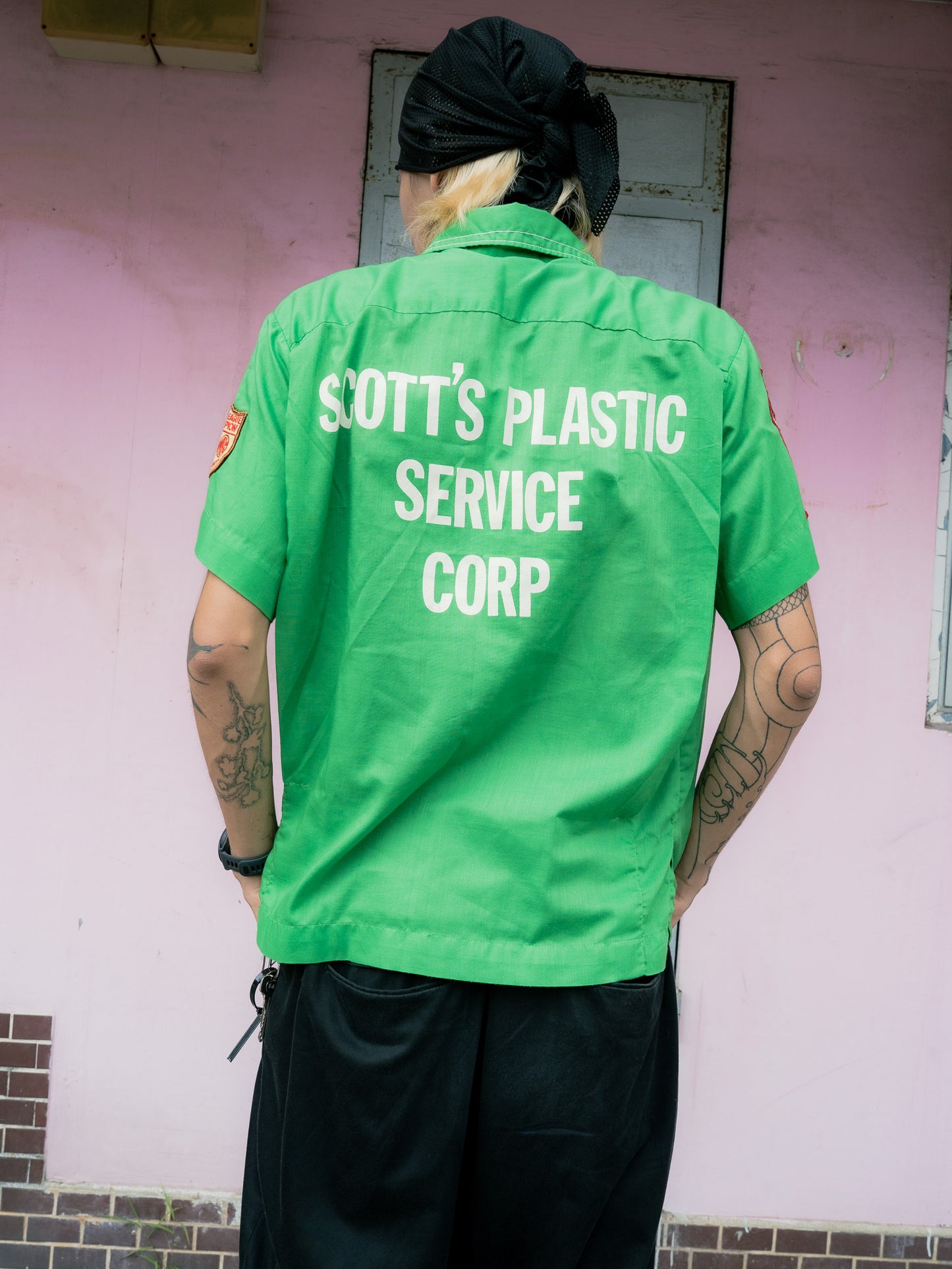 1970s "HILTON" SCOTT'S PLASTIC SERVICE CORP Western Yoke Bowling Shirt