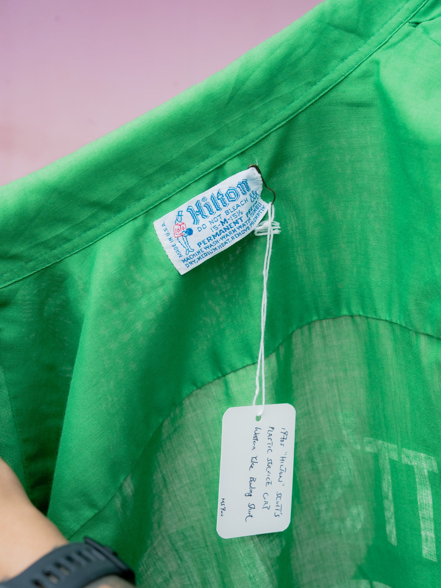 1970s "HILTON" SCOTT'S PLASTIC SERVICE CORP Western Yoke Bowling Shirt