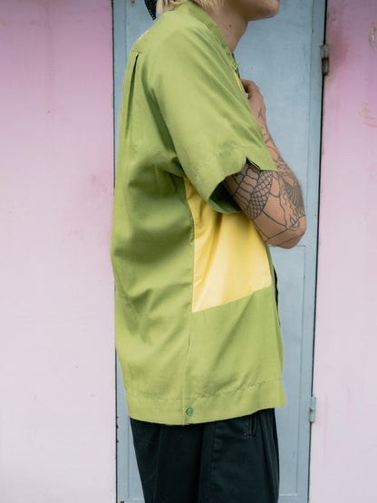 1950s "KING LOUIE" Macon Tigers Two-Tone Bowling Shirt 