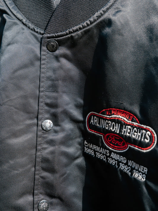 1990s "BIRDIE" Arlington Heights Ford Bomber Satin Jacket