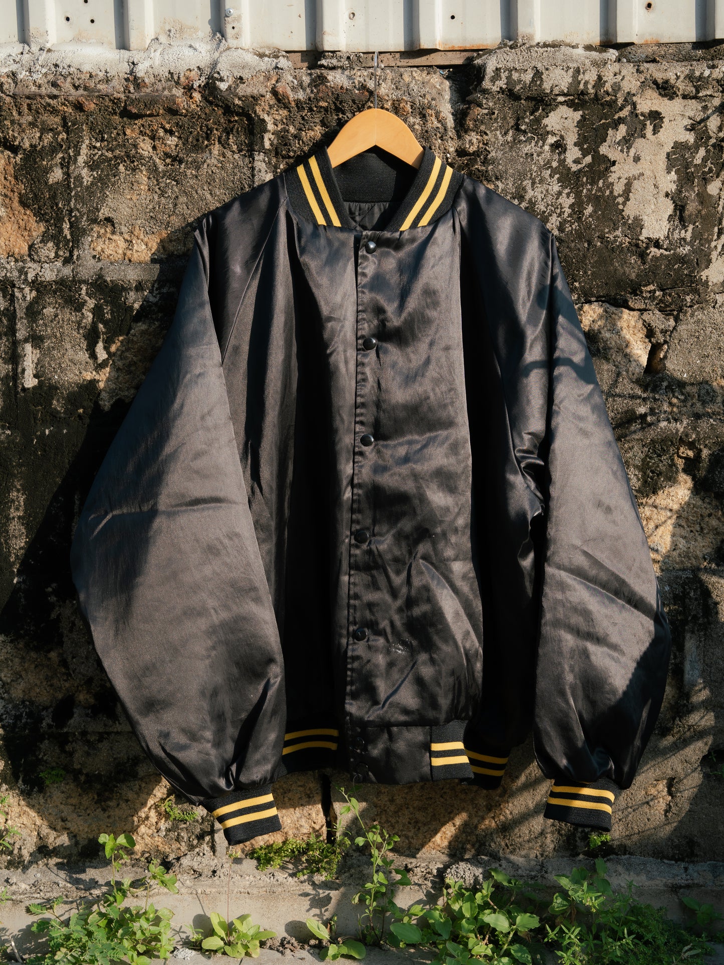 1980-90s "WEAR GUARD" Embroidered Bomber Satin Jacket