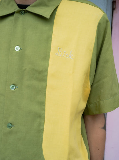 1950s "KING LOUIE" Macon Tigers Two-Tone Bowling Shirt 