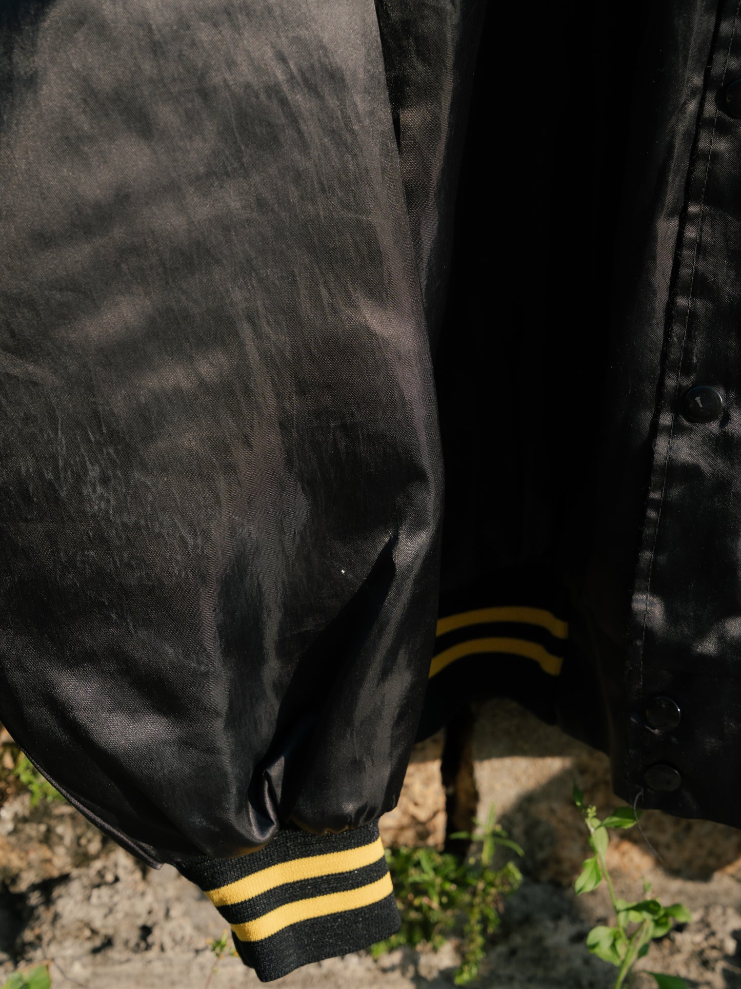 1980-90s "WEAR GUARD" Embroidered Bomber Satin Jacket