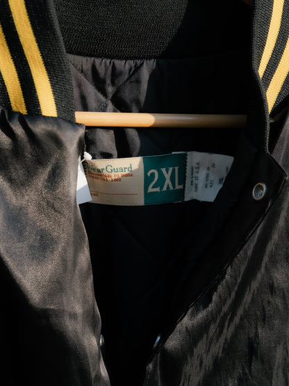1980-90s "WEAR GUARD" Embroidered Bomber Satin Jacket