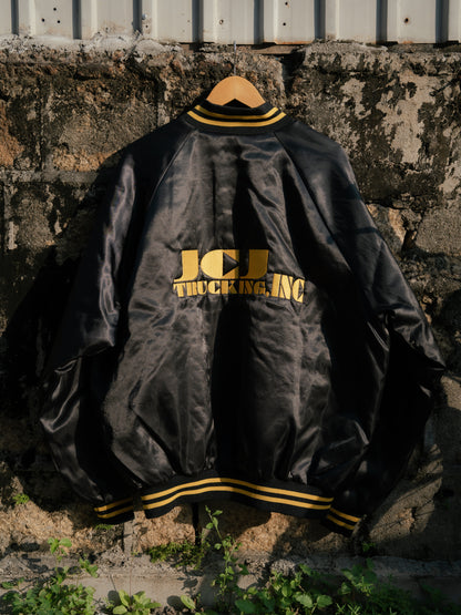 1980-90s "WEAR GUARD" Embroidered Bomber Satin Jacket