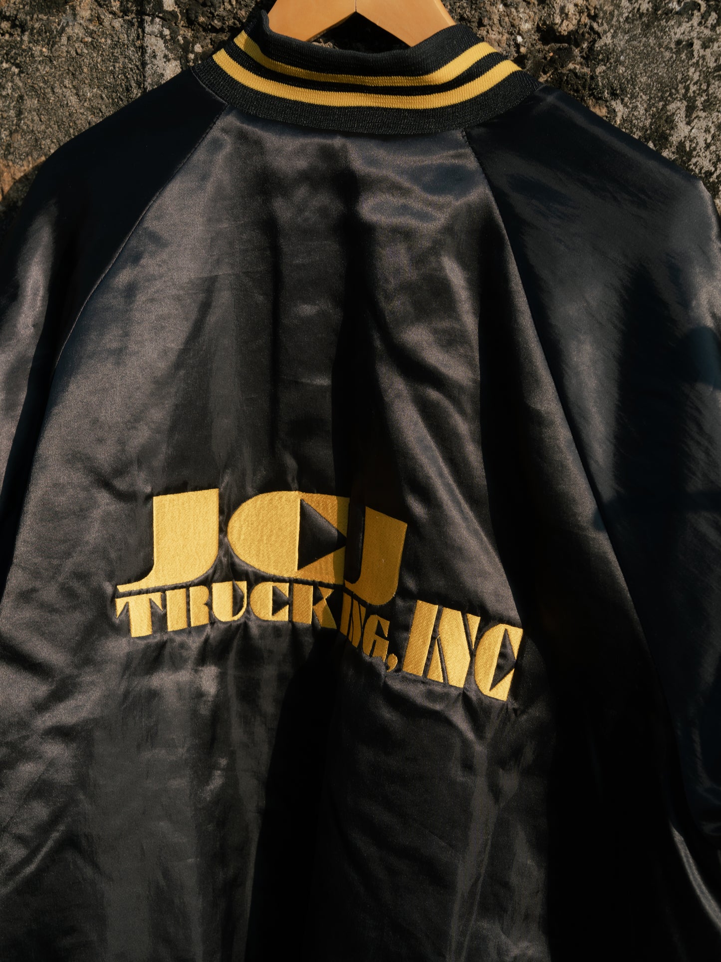 1980-90s "WEAR GUARD" Embroidered Bomber Satin Jacket