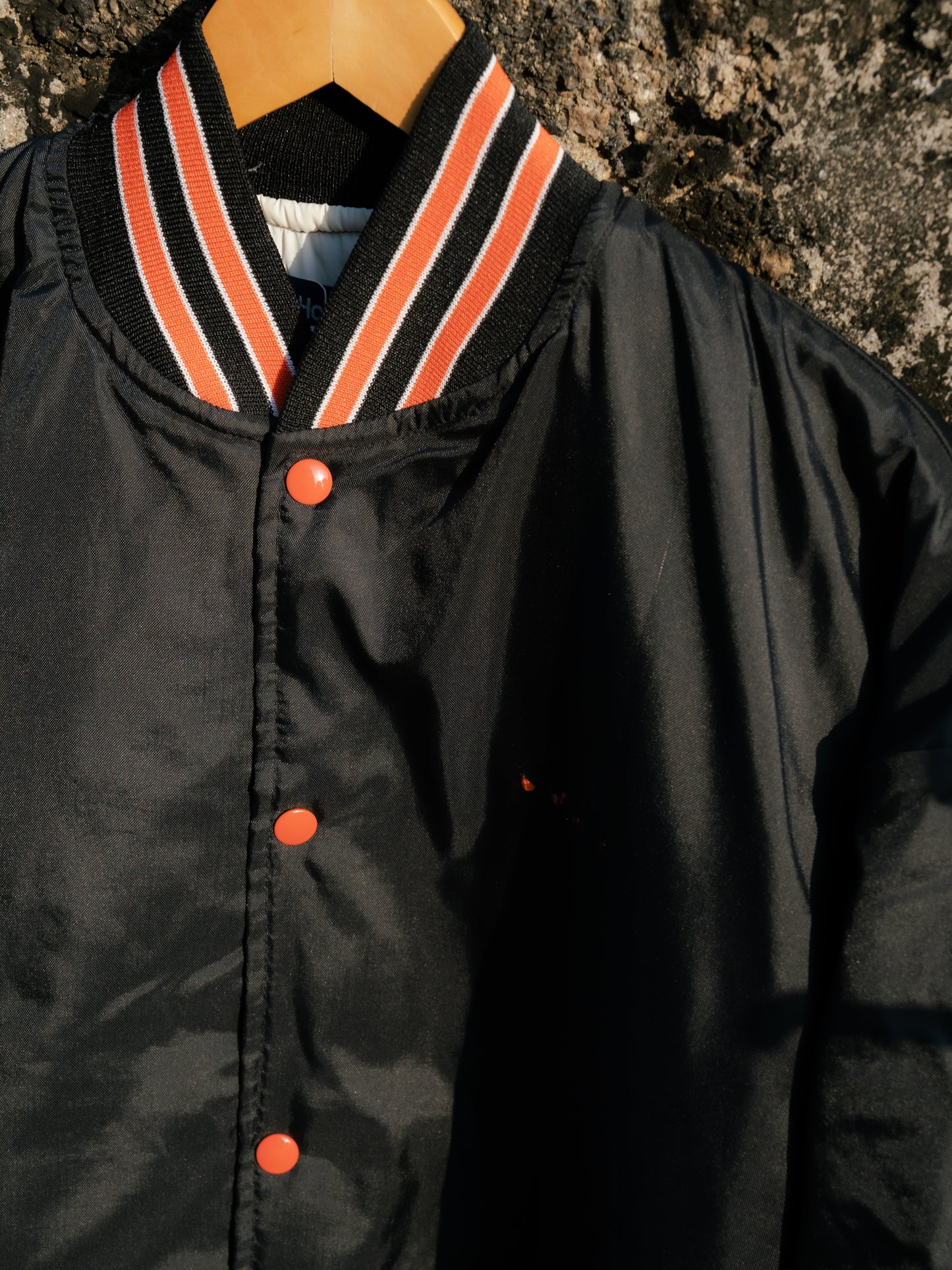 1980s "HOLLOWAY" Bomber Satin Jacket