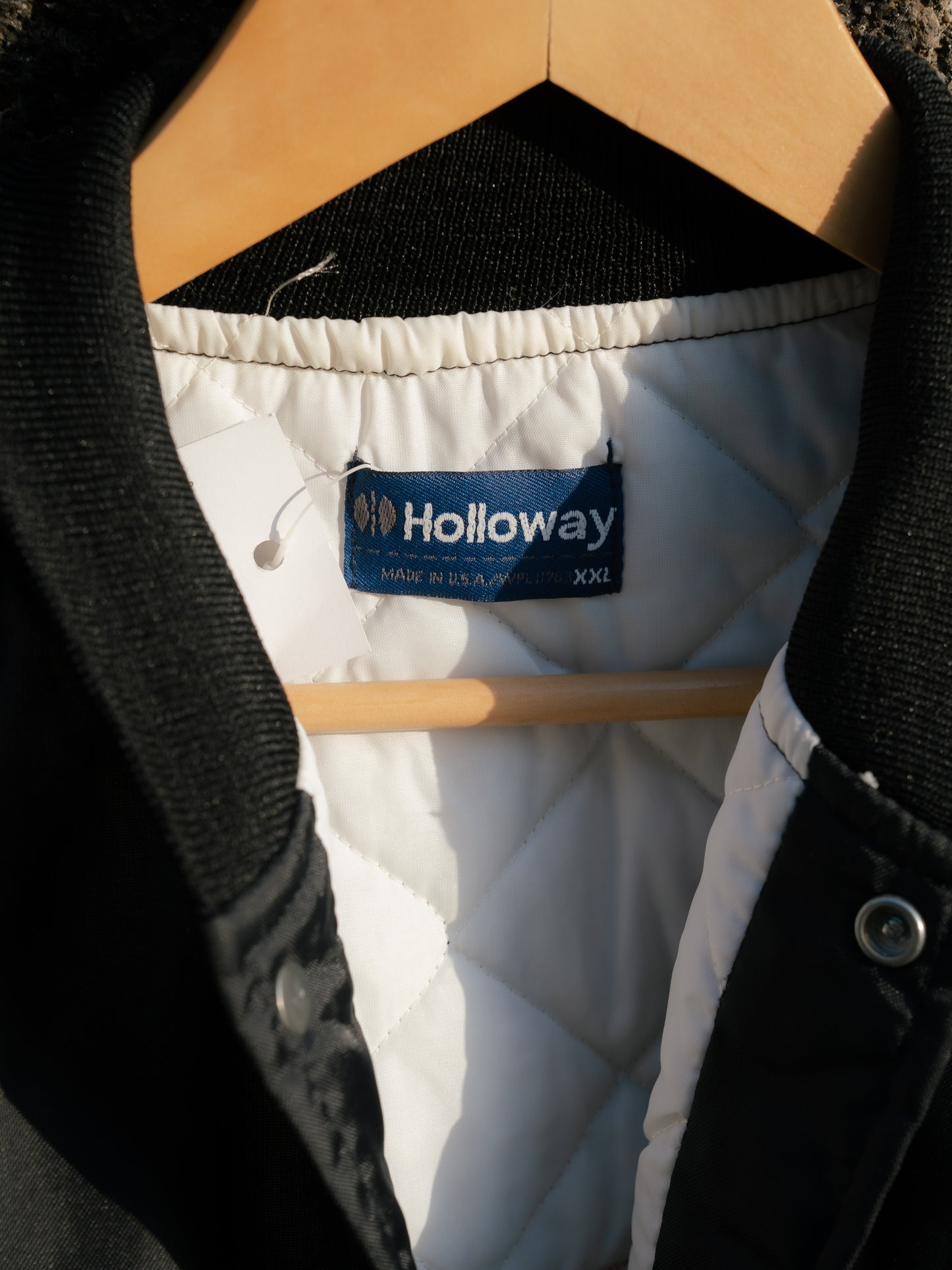 1980s "HOLLOWAY" Bomber Satin Jacket