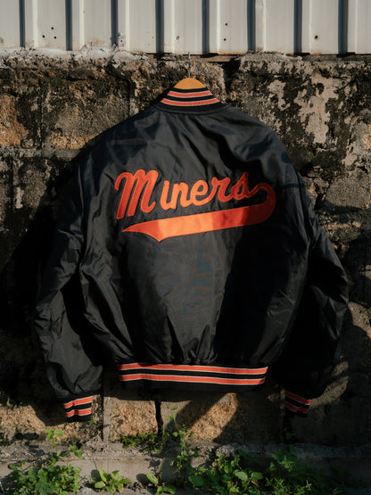 1980s "HOLLOWAY" Bomber Satin Jacket