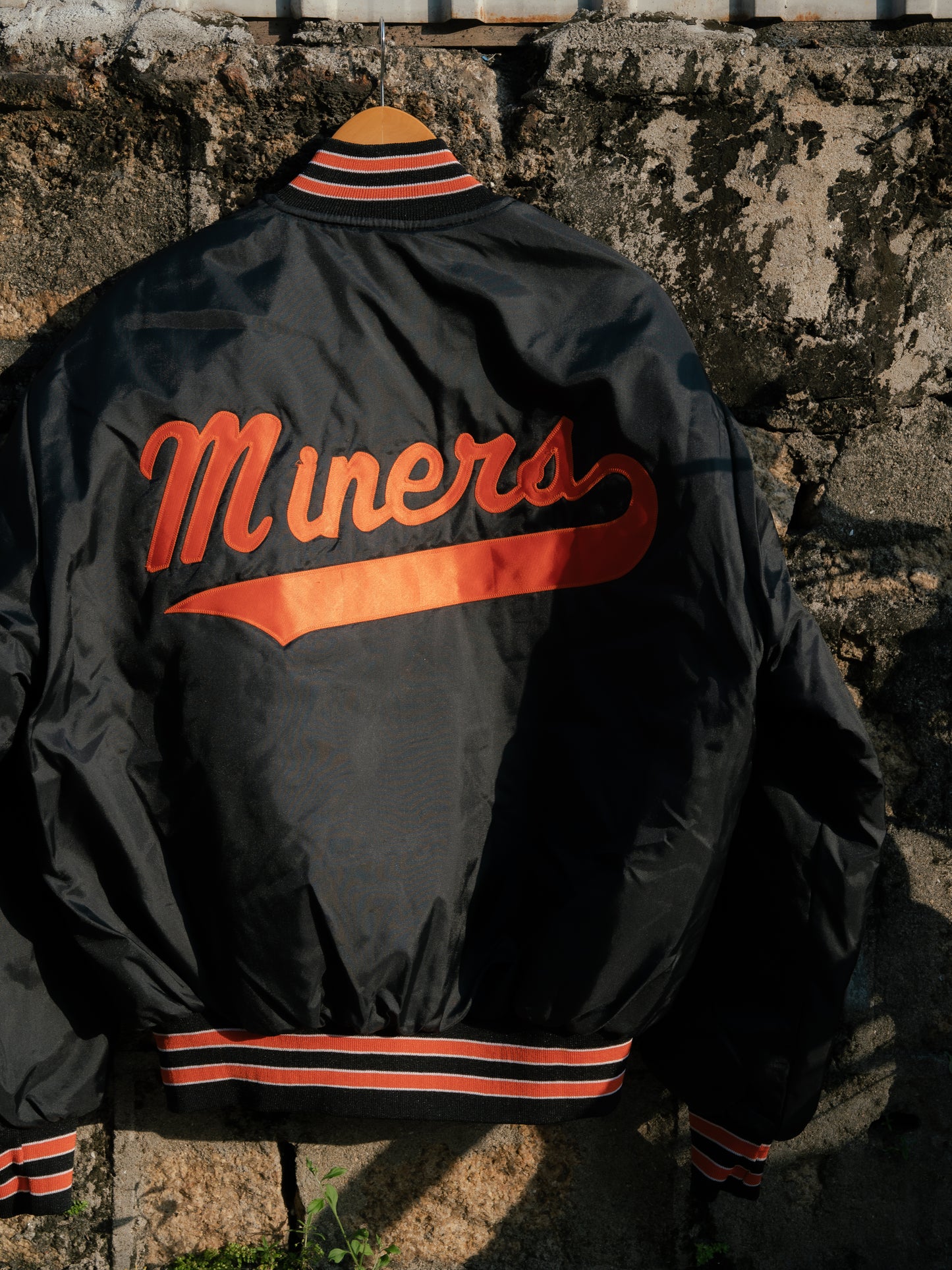 1980s "HOLLOWAY" Bomber Satin Jacket