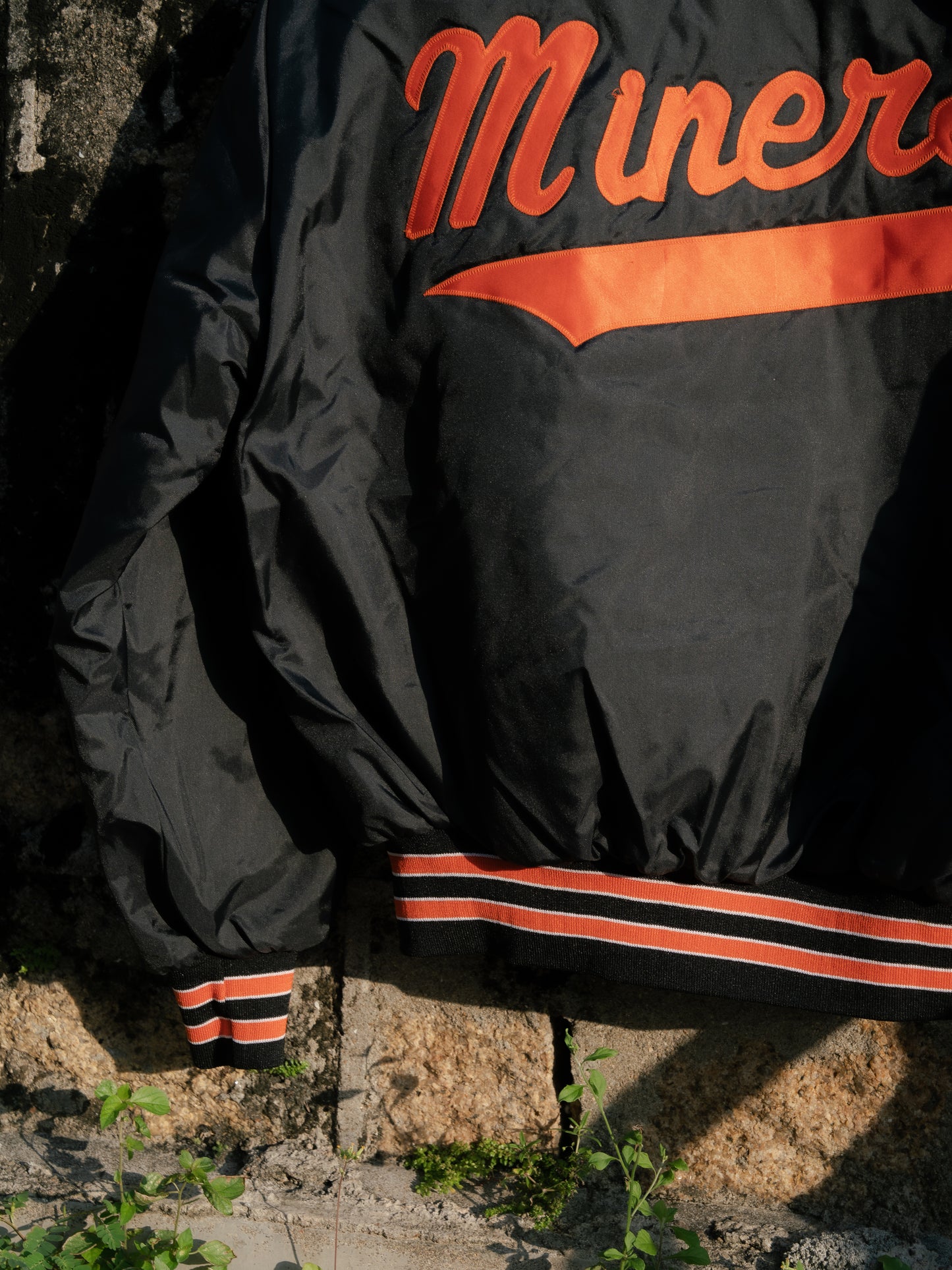 1980s "HOLLOWAY" Bomber Satin Jacket