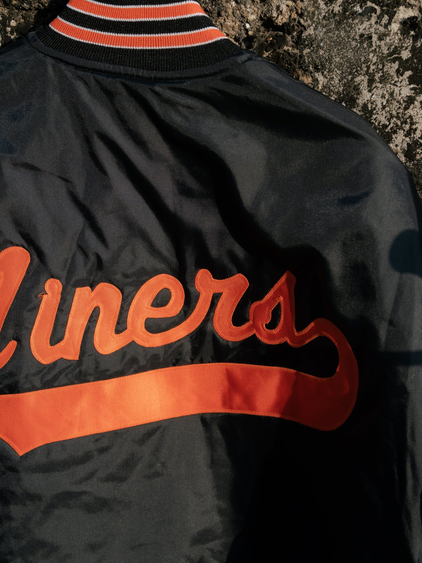 1980s "HOLLOWAY" Bomber Satin Jacket