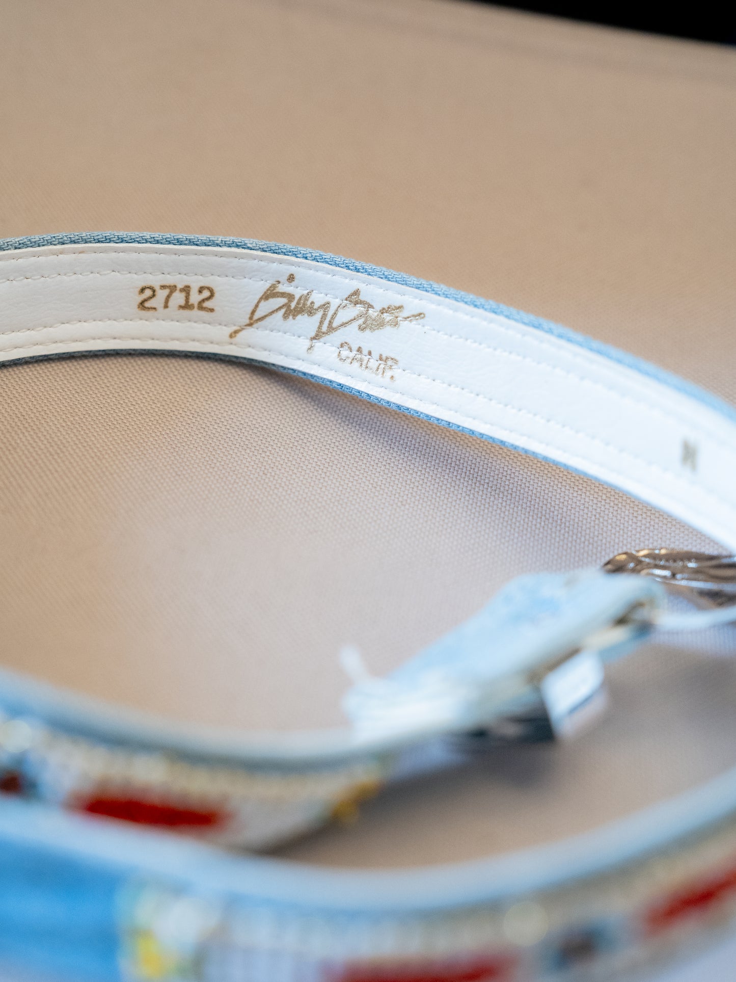 1990s "Billy Belts" Navajo Beaded 2712 Denim Belt - Size 26