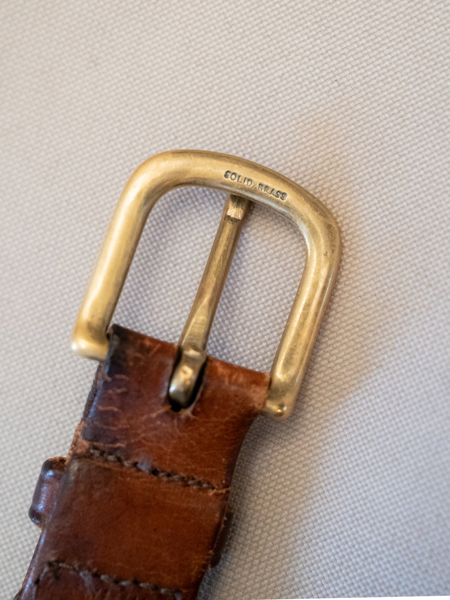 1990s "L.L. Bean" 1700 Woven Braided Leather Belt - Size 38