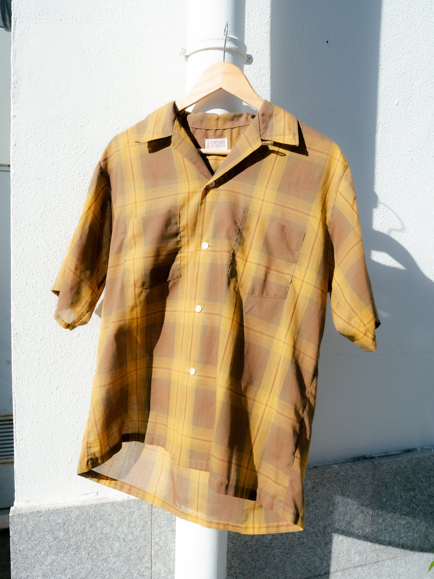 1960s "TOWNCRAFT" Penn Prest Loop Collar Shirt