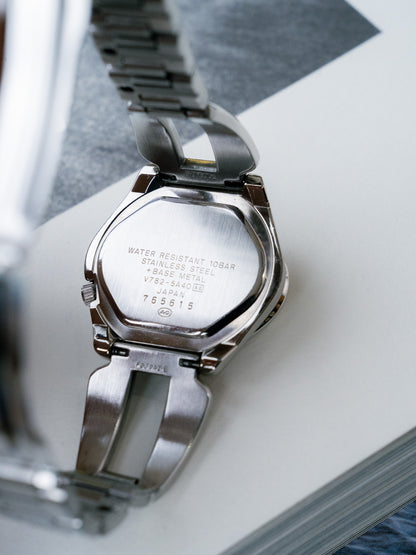1997 SEIKO ALBA AKA Sunray Blue V782-5A40 Quartz Watch