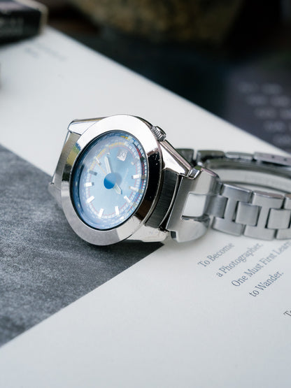 1997 SEIKO ALBA AKA Sunray Blue V782-5A40 Quartz Watch