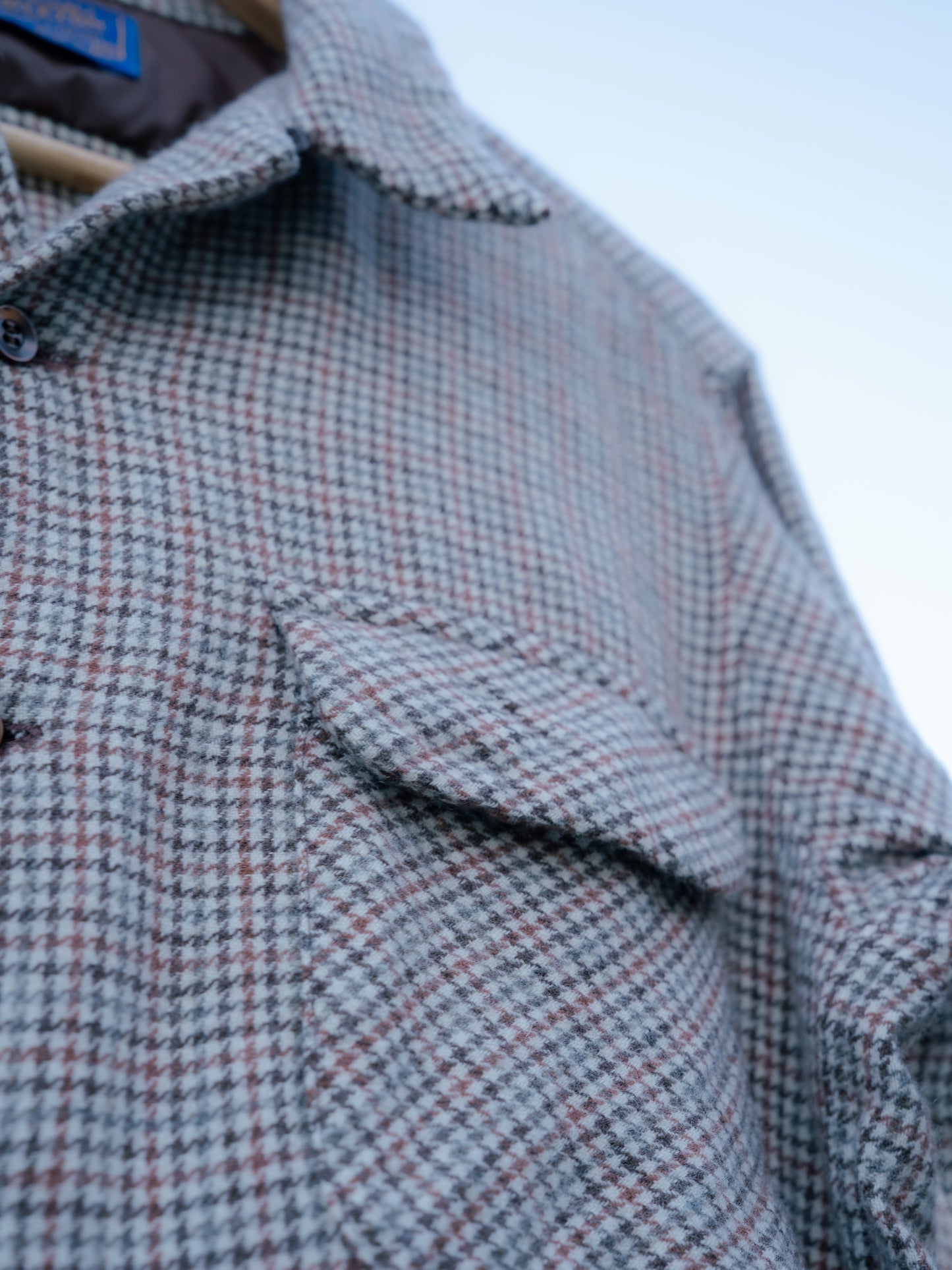 1970s "PENDLETON" Wool Houndstooth Board Shirt