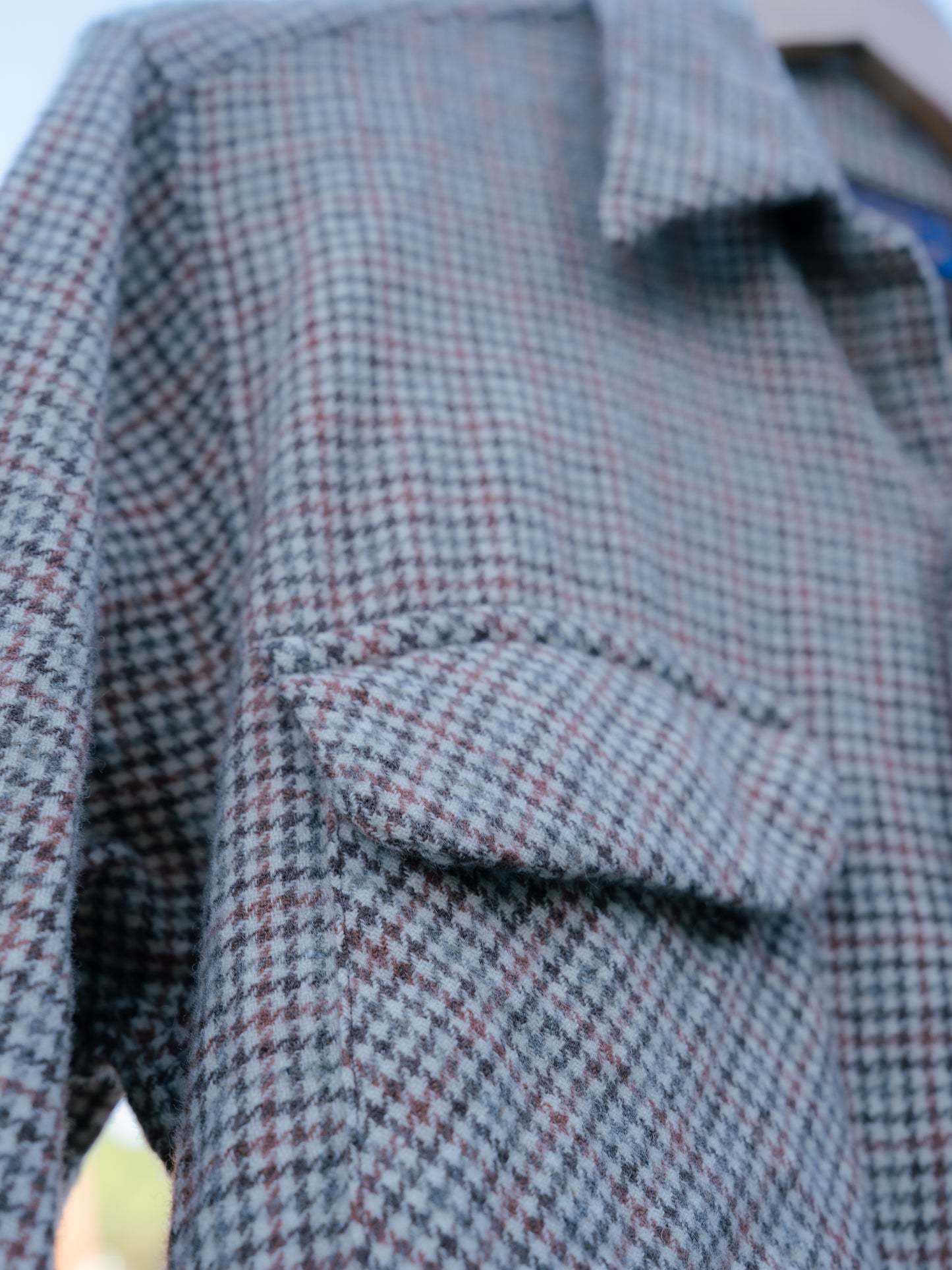 1970s "PENDLETON" Wool Houndstooth Board Shirt