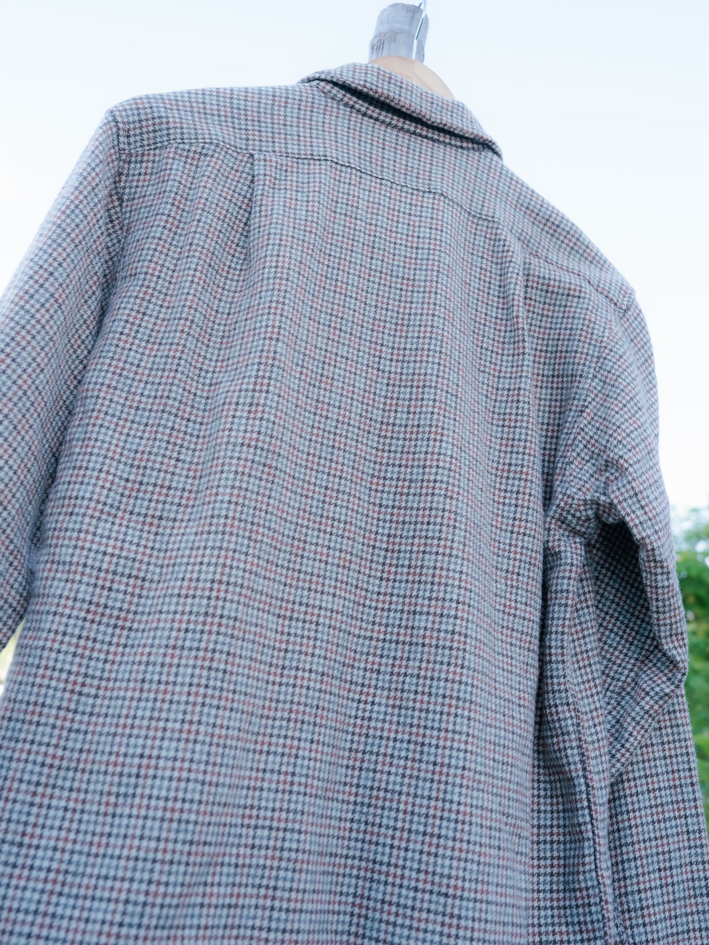 1970s "PENDLETON" Wool Houndstooth Board Shirt