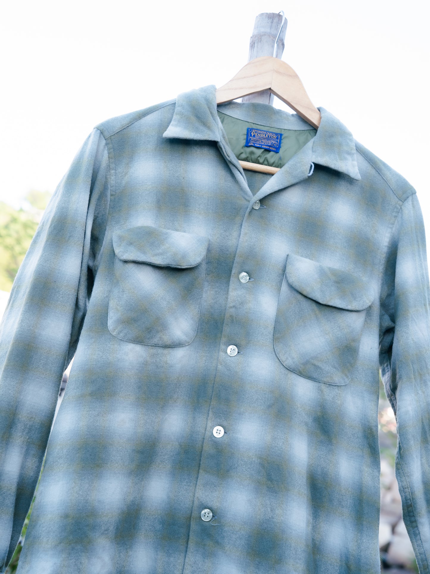 Mid 1960s "PENDLETON" Wool Plaid Board Shirt