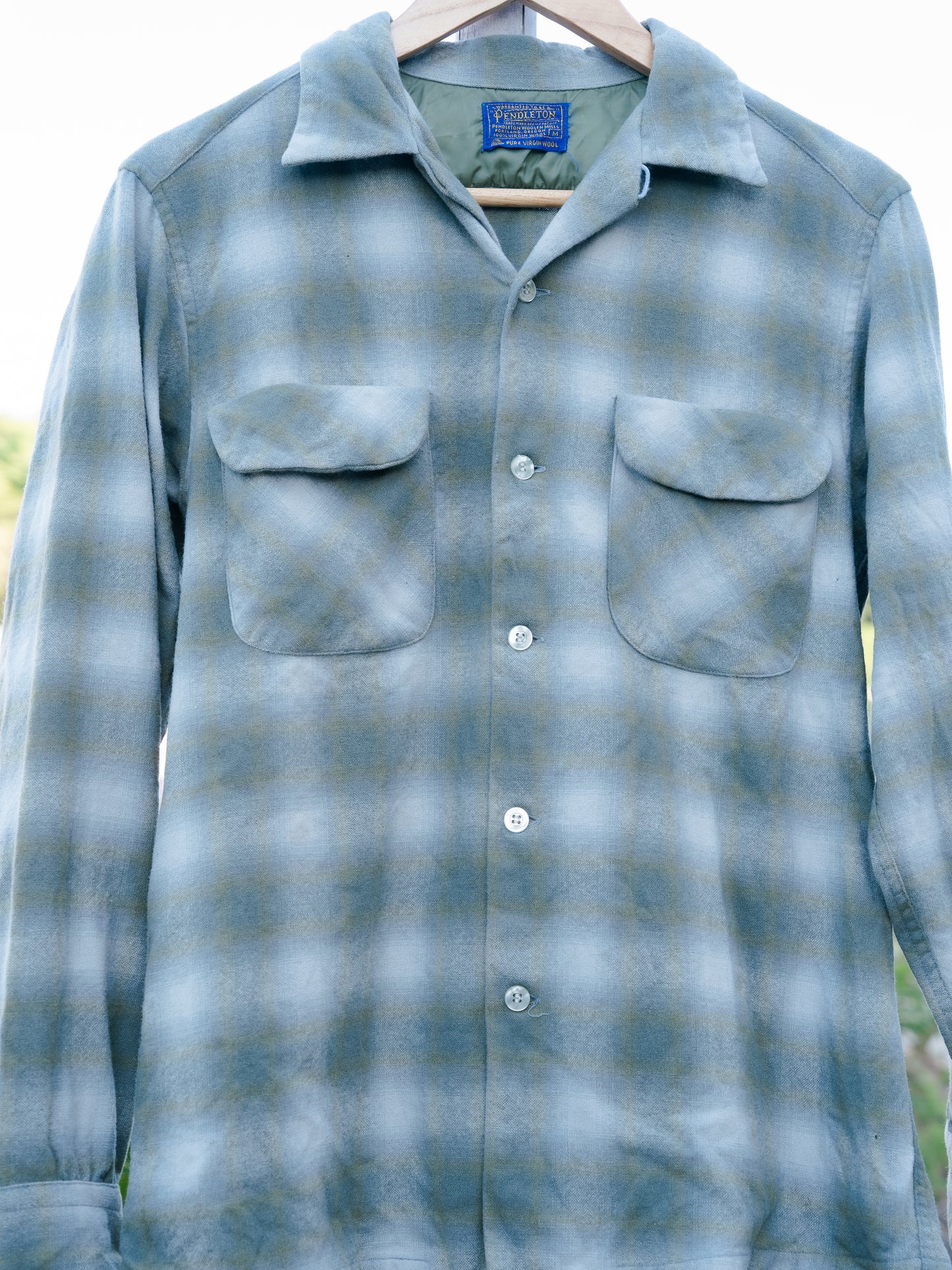 Mid 1960s "PENDLETON" Wool Plaid Board Shirt