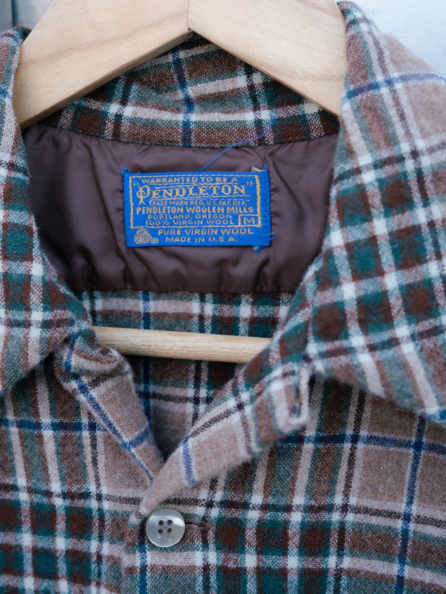 1970s "PENDLETON" Wool Plaid Board Shirt