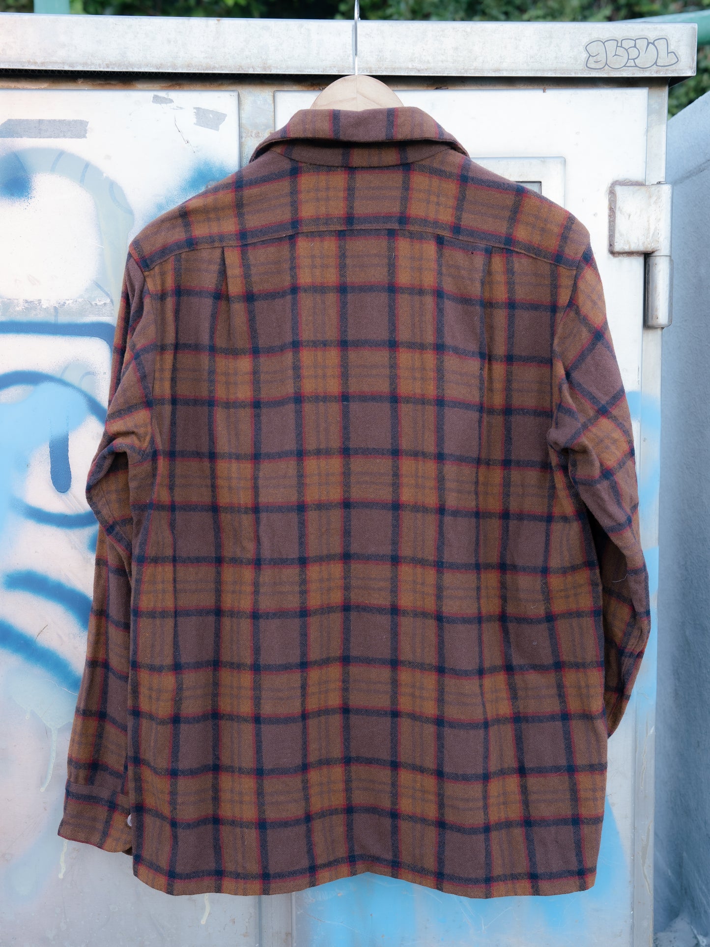 Late 1960s "PENDLETON" Wool Plaid Board Shirt