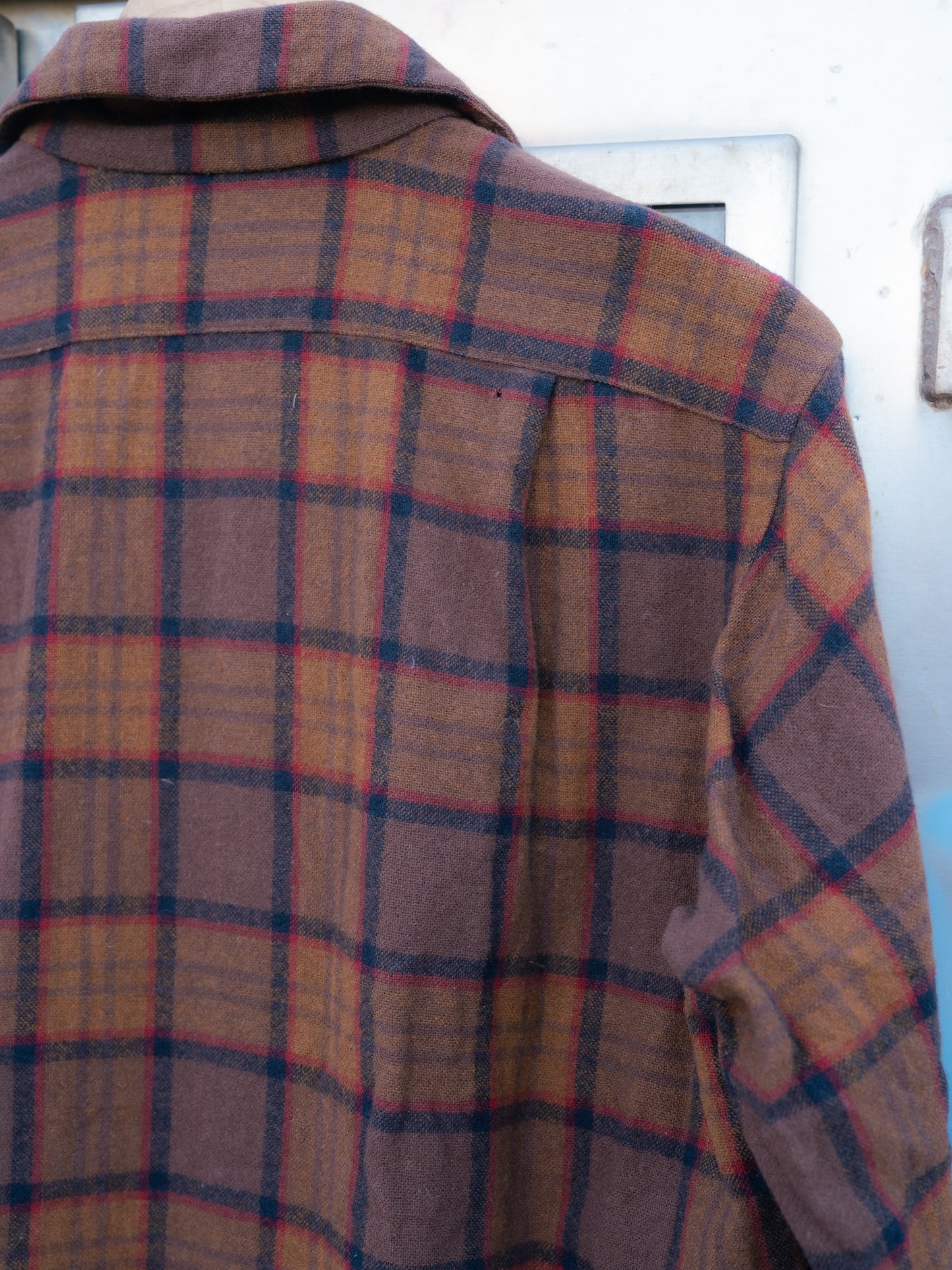 Late 1960s "PENDLETON" Wool Plaid Board Shirt