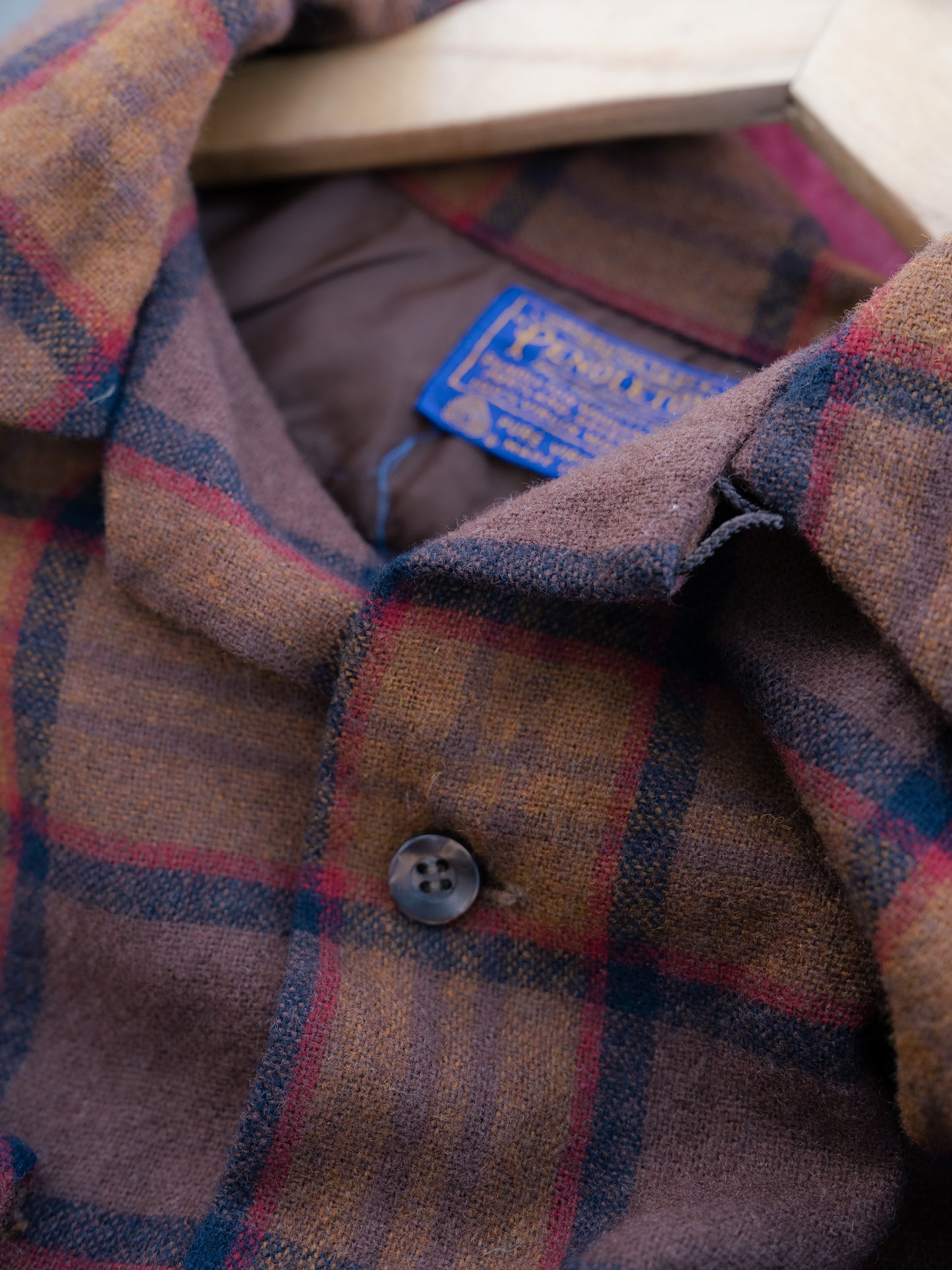 Late 1960s "PENDLETON" Wool Plaid Board Shirt