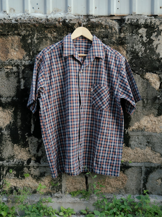 1960s French "KIDUR" Short Sleeve Work Shirt