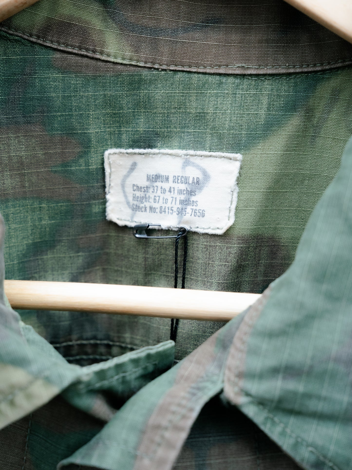 1960s U.S. Army ERDL Jungle Camouflage Fatigue Jacket - Cropped Sleeves