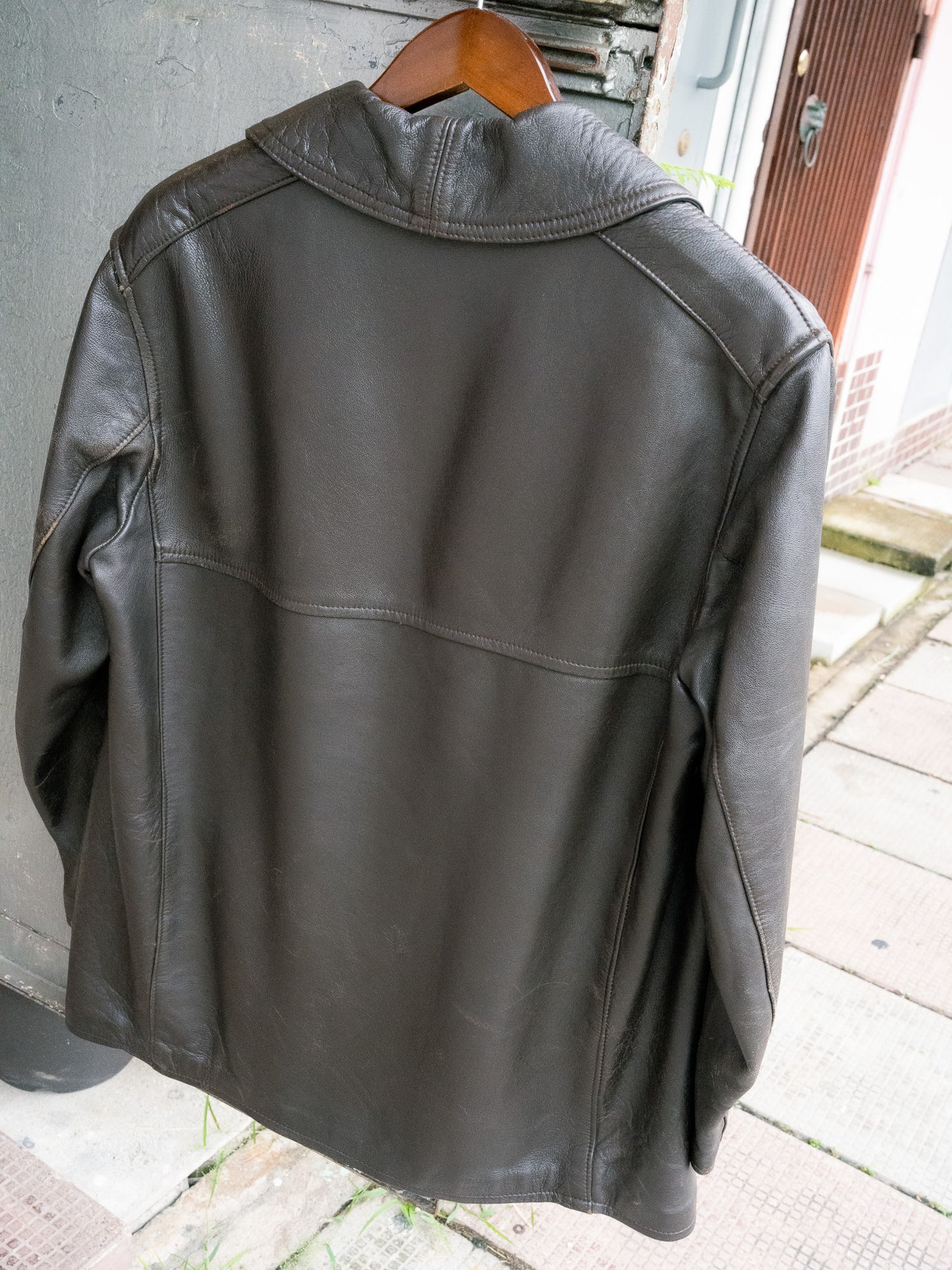 1970s French EDF Le Corbusier Leather Jacket