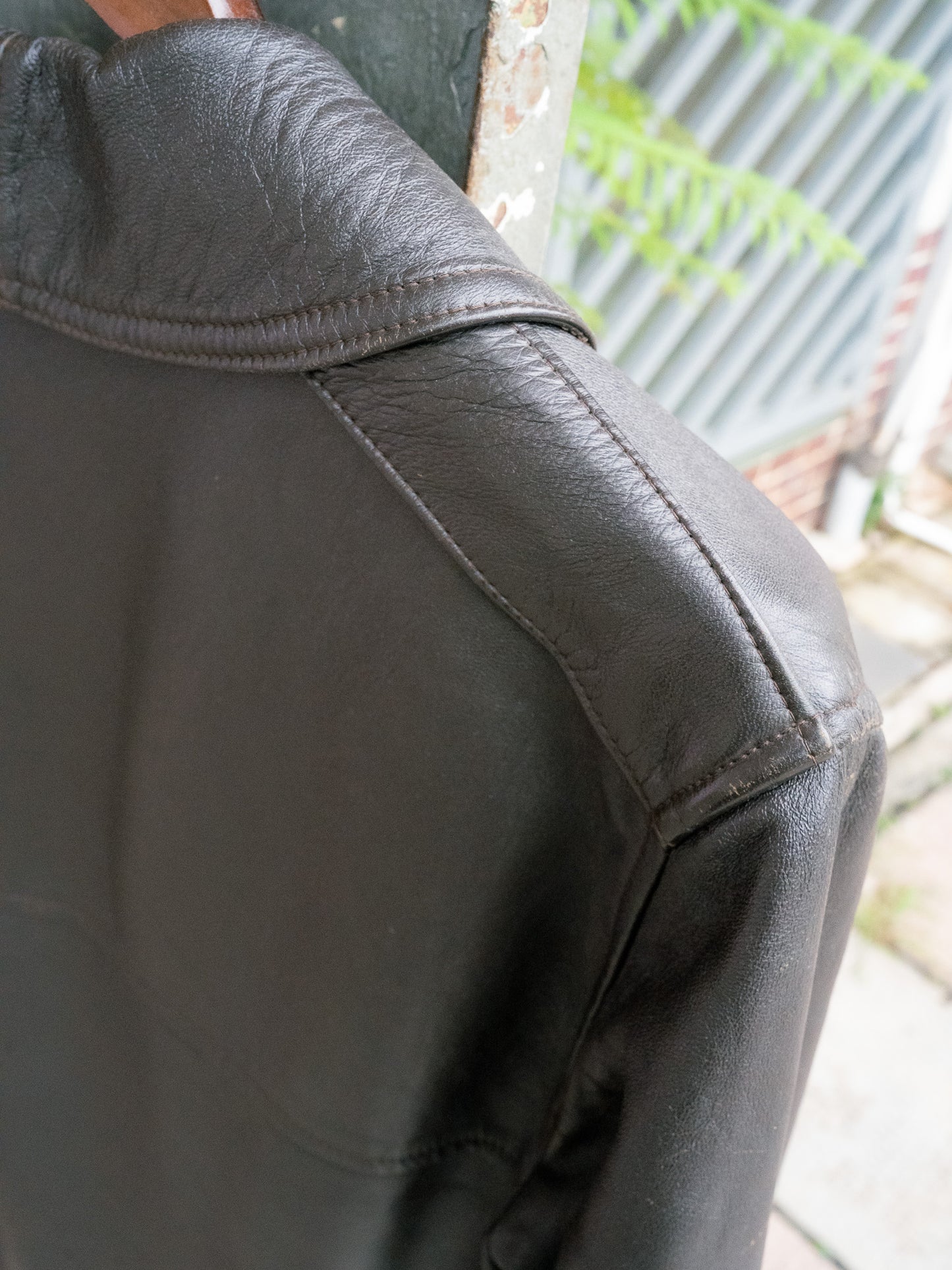 1970s French EDF Le Corbusier Leather Jacket