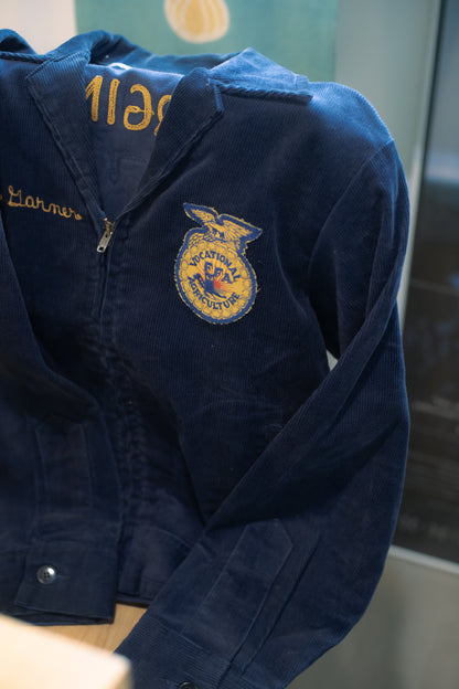 1980s FFA Blue Corduroy Jacket