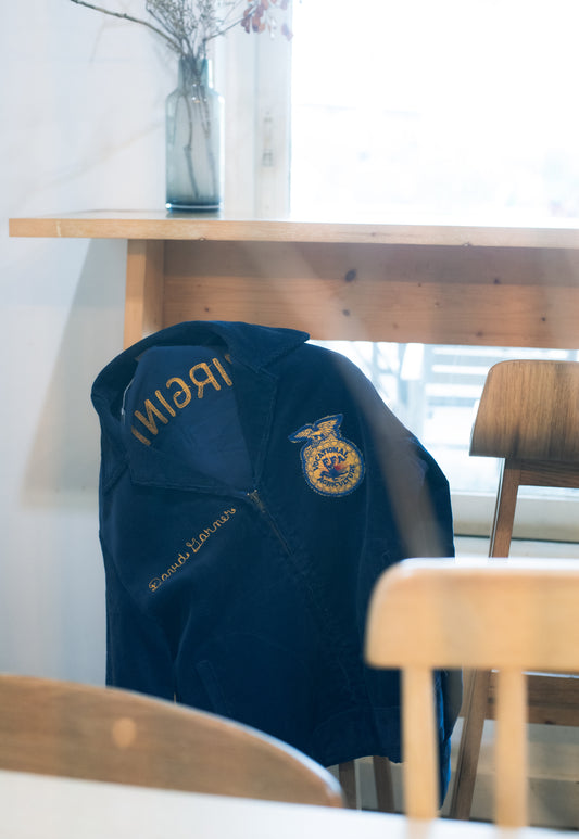 1980's FFA Blue Corduroy Jacket
