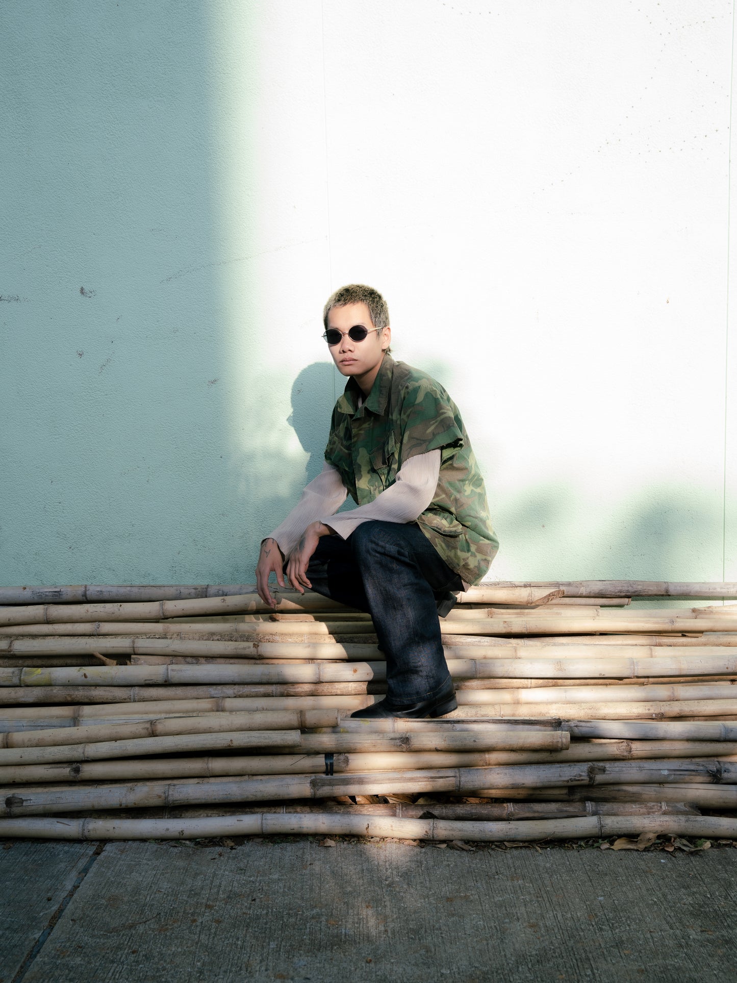 1960s U.S. Army ERDL Jungle Camouflage Fatigue Jacket - Cropped Sleeves