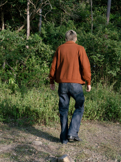 1950-60s Orlon Acrylic Mix Suede Shawl Collar Cardigan