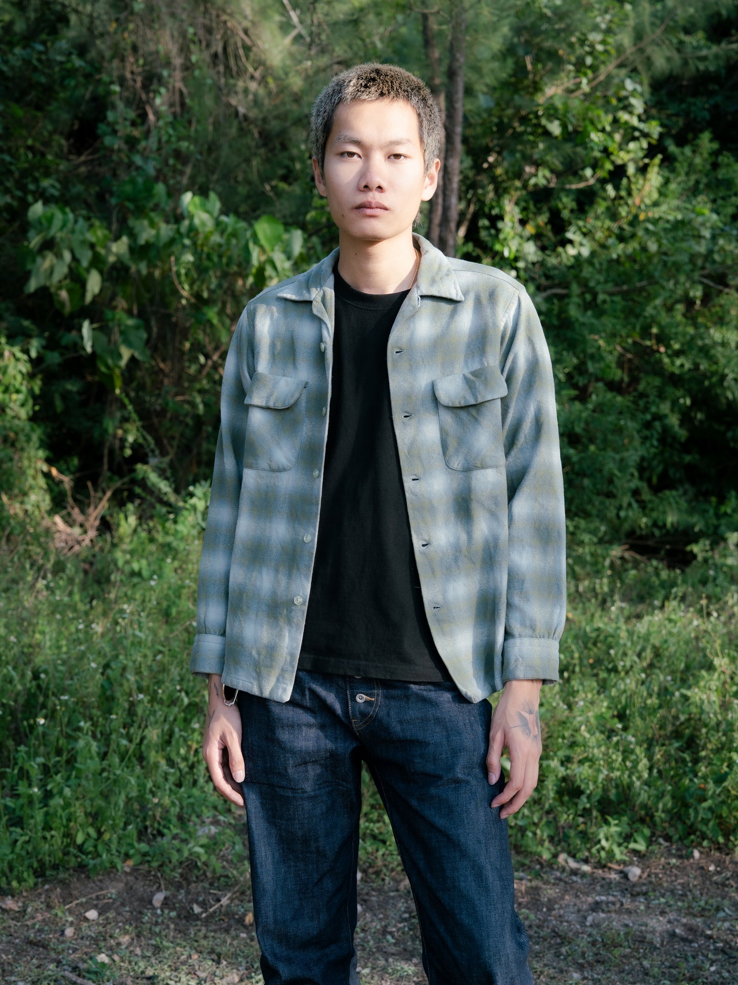 Mid 1960s "PENDLETON" Wool Plaid Board Shirt