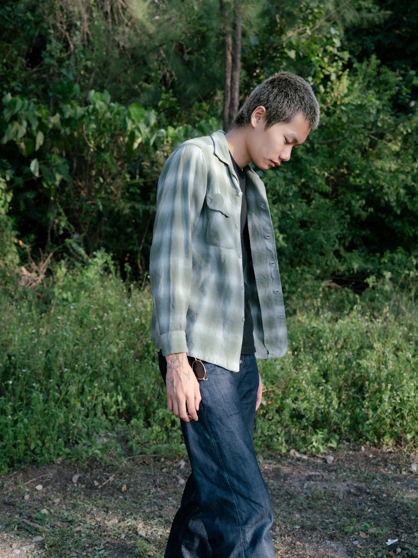 Mid 1960s "PENDLETON" Wool Plaid Board Shirt