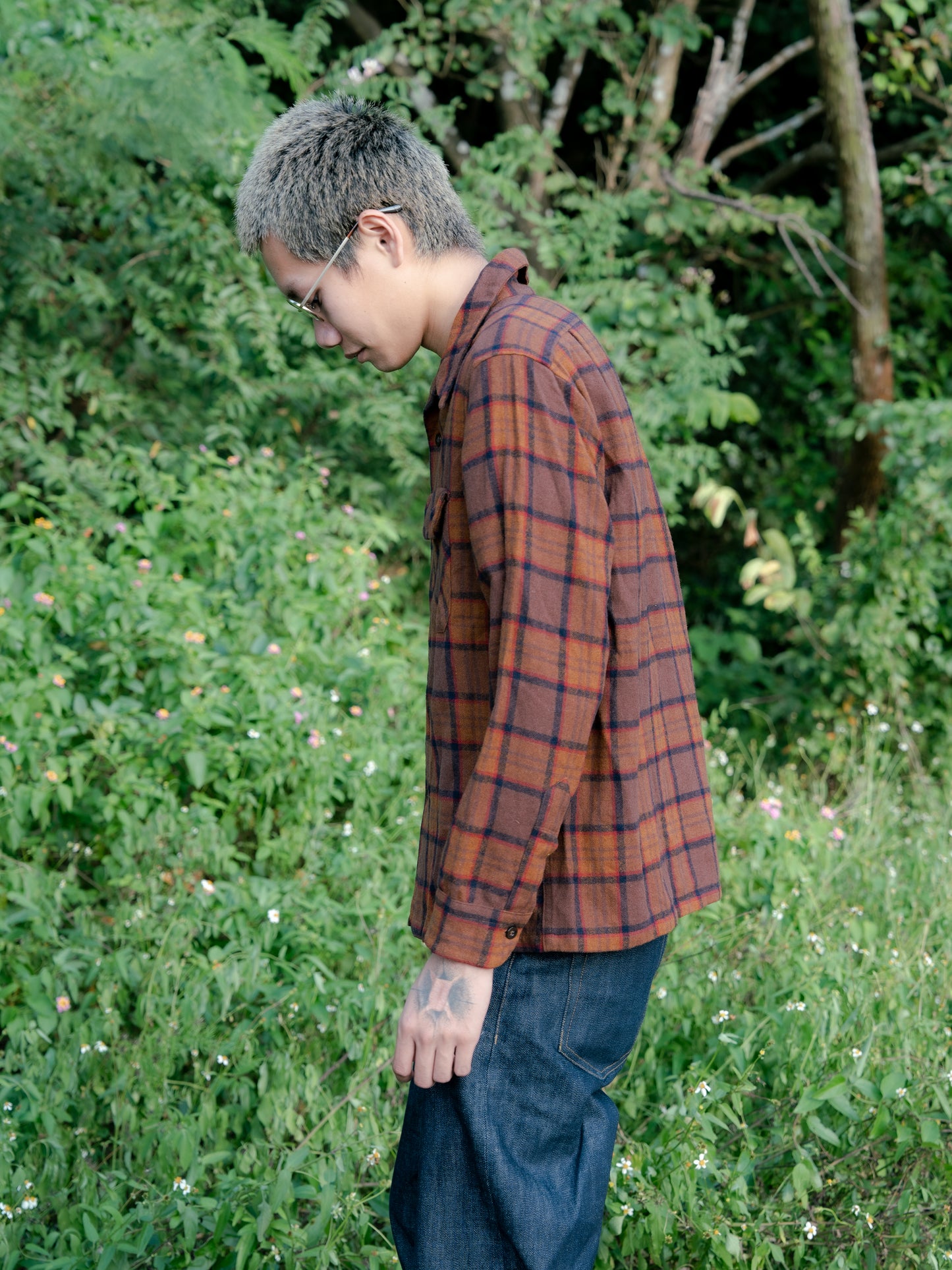 Late 1960s "PENDLETON" Wool Plaid Board Shirt