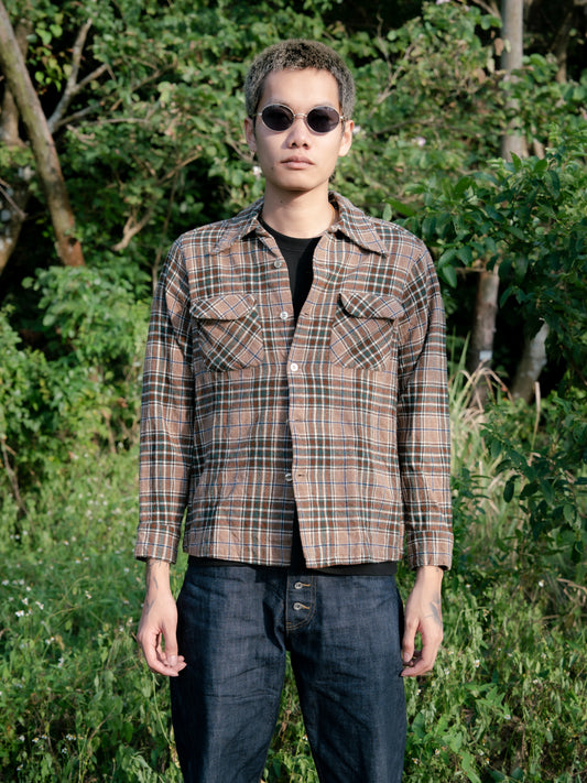 1970s "PENDLETON" Wool Plaid Board Shirt
