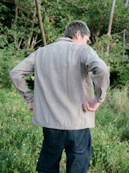 1970s "PENDLETON" Wool Houndstooth Board Shirt