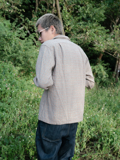 1970s "PENDLETON" Wool Houndstooth Board Shirt