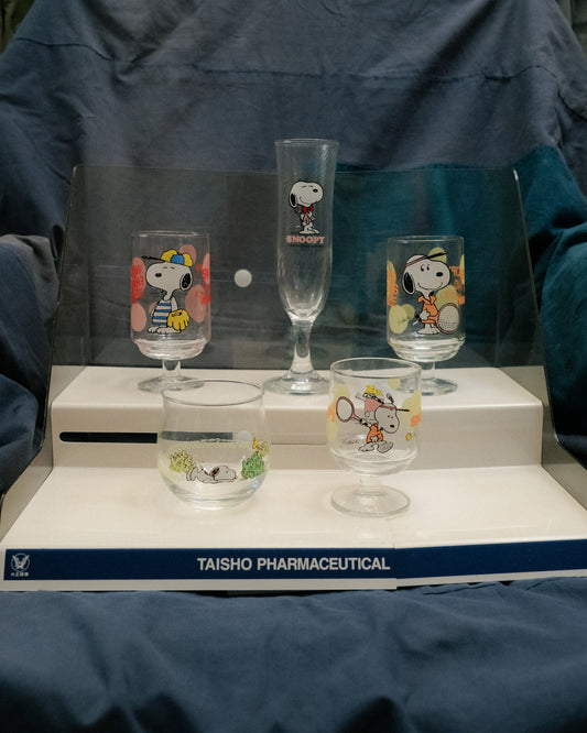 SNOOPY Glass Cup Set - 5 pieces