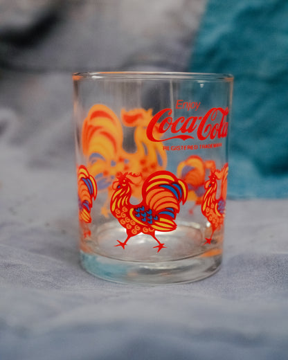 "COCA-COLA" Year of Rooster Glass Cup
